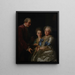 The Widow A. J. Grill with her son and daughter - Alexander Roslin — framed artwork on a wall