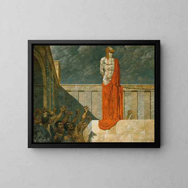 Con el crucifijo - Alexander Rothaug — cuadro enmarcado en la pared