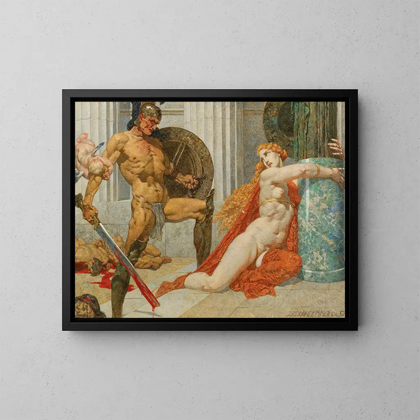 Ménélas encuentra a Hélène - Alexander Rothaug — cuadro enmarcado en la pared