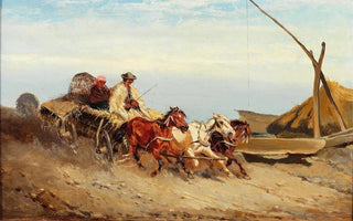 Alexander Von Bensa - Heimfahrt der ungarischen Bauern.webp