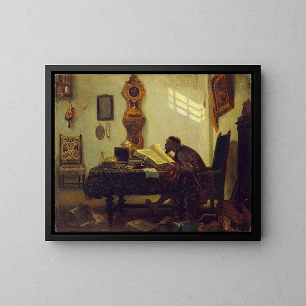 El Filósofo - Alexandre-Gabriel Decamps — cuadro enmarcado en la pared