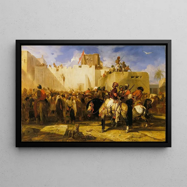 El castigo de los ganchos - Alexandre-Gabriel Decamps — cuadro enmarcado en la pared
