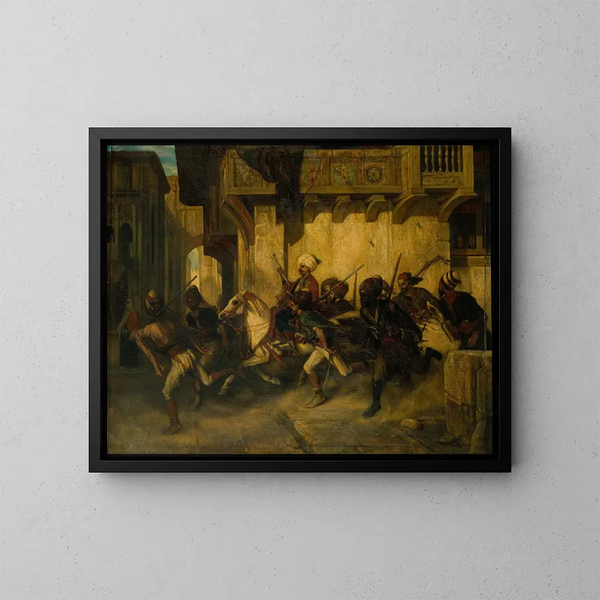 La Patrouille turca - Alexandre-Gabriel Decamps — cuadro enmarcado en la pared