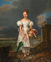 Retrato de una joven en la playa - Alexandre-Jean Dubois-Drahonet — vista de la obra