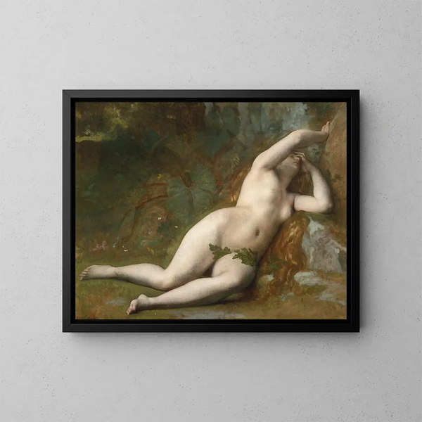 Eve after the Fall - Alexandre Cabanel — framed artwork on a wall