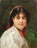 Portrait of an Italian Young Woman - Alexandre Cabanel — artwork view