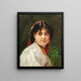 Portrait of an Italian Young Woman - Alexandre Cabanel — framed artwork on a wall