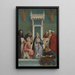 Saint Louis taught by his mother - Alexandre Cabanel — framed artwork on a wall