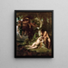 L'expulsion d'Adam et Ève du jardin du paradis - Alexandre Cabanel — framed artwork on a wall