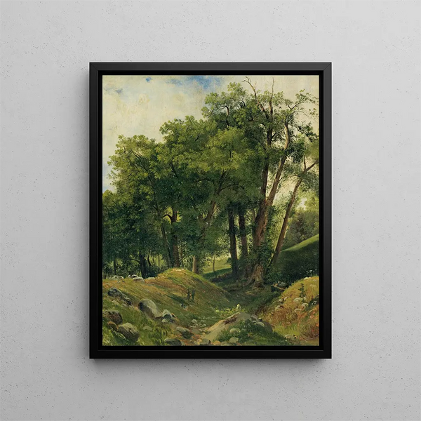 Alexandre Calame - Group Of Chestnut Trees.webp