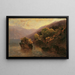 Parte del lago Lemán - Alexandre Calame — cuadro enmarcado en la pared