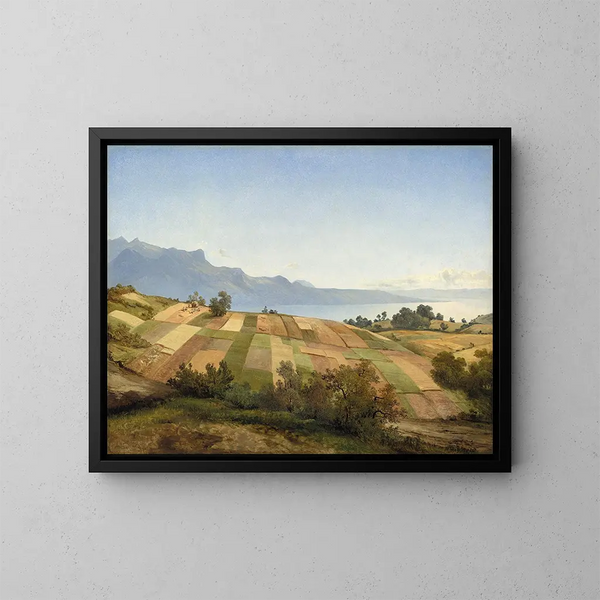Swiss landscape painting - Alexandre Calame — framed artwork on a wall