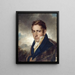 Portrait painting presumed of the architect Auguste Constantin 1790-1842 - Alexandre-Évariste Fragonard — framed artwork on a wall