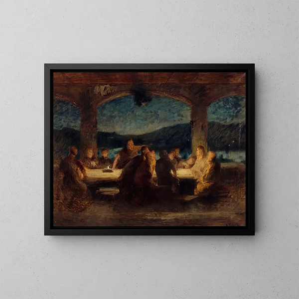 La Última Cena - Alexandre Falguière — cuadro enmarcado en la pared