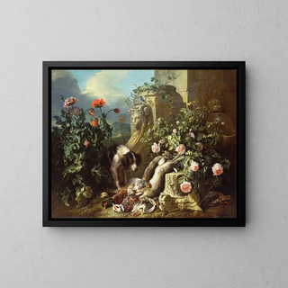 Alexandre Franois Desportes - Dogs with Flowers and Dead Game.webp