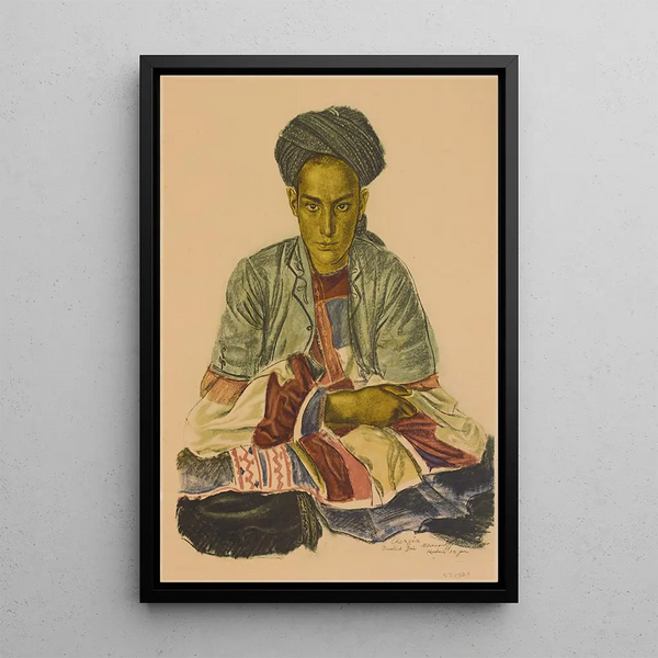 Cherzea Fils d'un Chef Nomade - Alexandre Iacovleff — framed artwork on a wall