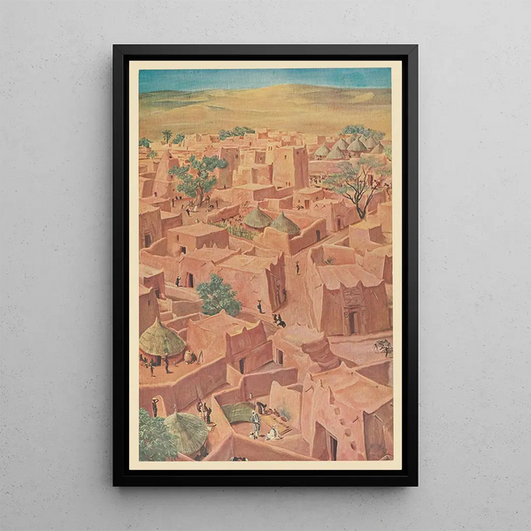 Drawings and paintings of Africa pl 10 - Alexandre Iacovleff — framed artwork on a wall