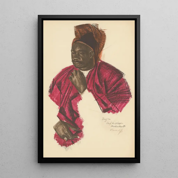 Drawings and paintings of Africa pl 12 - Alexandre Iacovleff — framed artwork on a wall