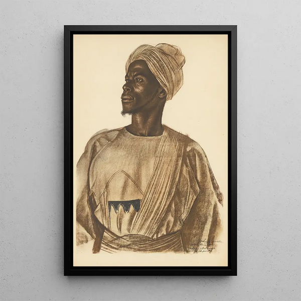 Drawings and paintings of Africa pl 15 - Alexandre Iacovleff — framed artwork on a wall