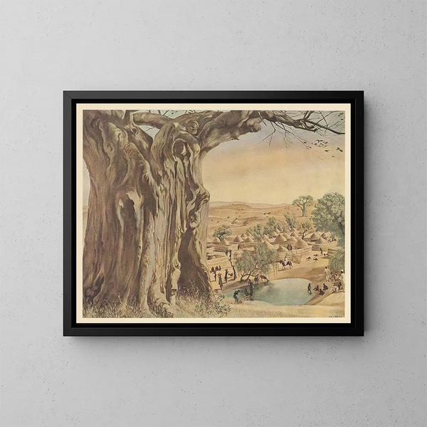 Drawings and paintings of Africa pl. 16 - Alexandre Iacovleff — framed artwork on a wall