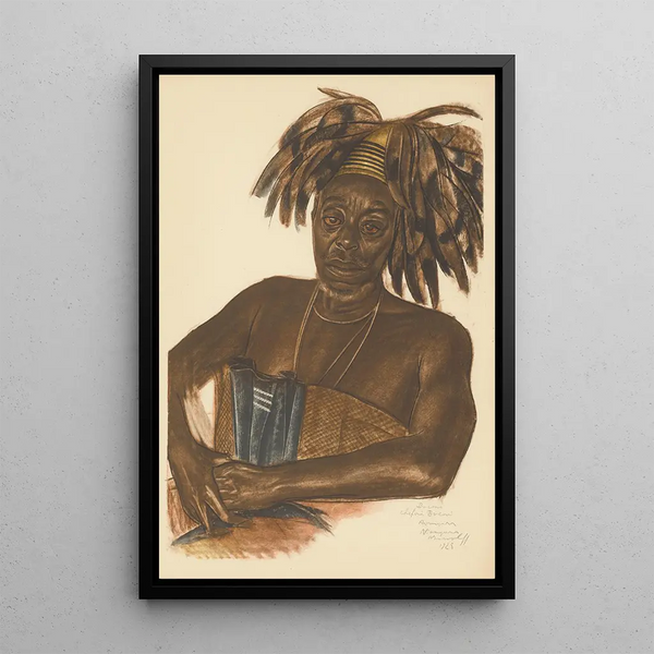Drawings and paintings of Africa pl 29 - Alexandre Iacovleff — framed artwork on a wall