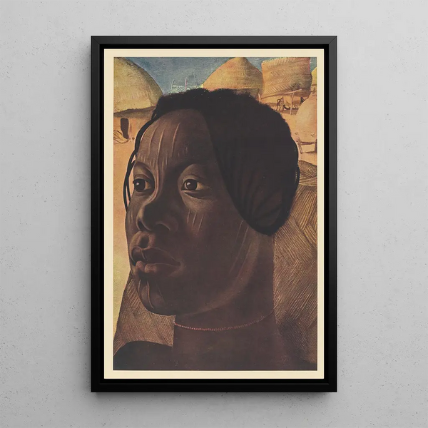 Drawings and paintings of Africa pl 31 - Alexandre Iacovleff — framed artwork on a wall