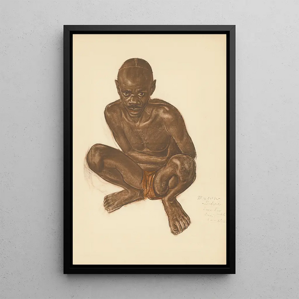 Drawings and paintings of Africa pl 38 - Alexandre Iacovleff — framed artwork on a wall