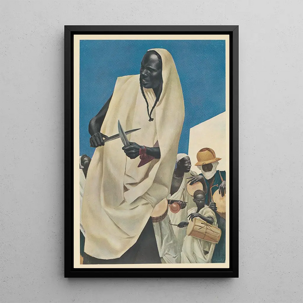 Drawings and paintings of Africa vol 3 - Alexandre Iacovleff — framed artwork on a wall