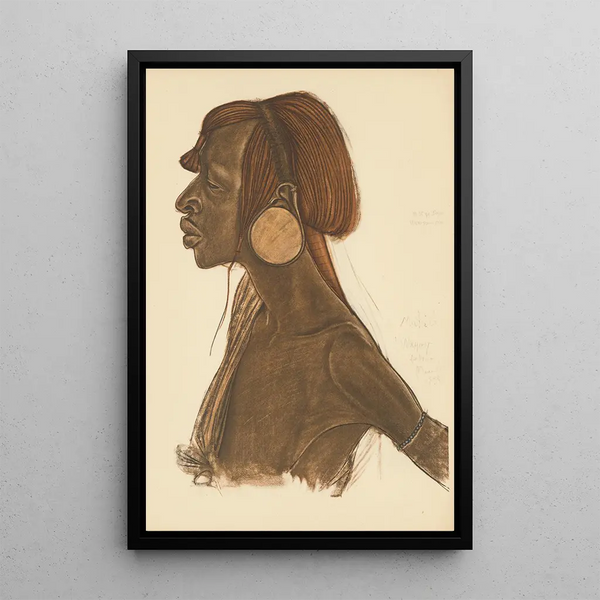 Drawings and paintings of Africa pl 40 - Alexandre Iacovleff — framed artwork on a wall