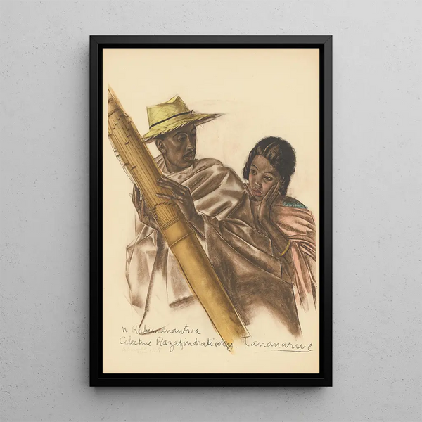 Drawings and paintings of Africa pl 47 - Alexandre Iacovleff — framed artwork on a wall