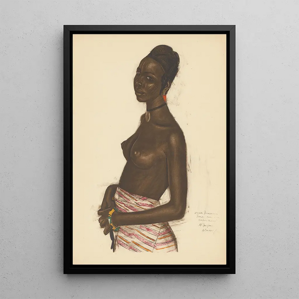 Drawings and paintings of Africa pl 4 - Alexandre Iacovleff — framed artwork on a wall