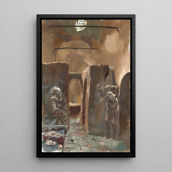 En un hammam en Túnez, Túnez - Alexandre Iacovleff — cuadro enmarcado en la pared