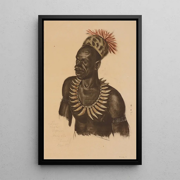 Louacho chef Wagenia Stanleyville - Alexandre Iacovleff — cuadro enmarcado en la pared