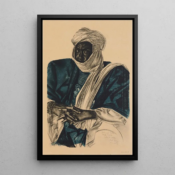 Mohamed Salek dit Doud Moura Sultan du Ouadaï Fort Lamy - Alexandre Iacovleff — cuadro enmarcado en la pared