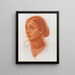 Portrait Painting of Anna Pavlova - Alexandre Iacovleff — framed artwork on a wall
