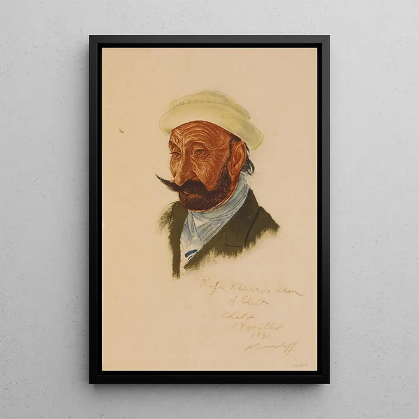 Raja Khasroo Khan de Naga Tchalt - Alexandre Iacovleff — cuadro enmarcado en la pared