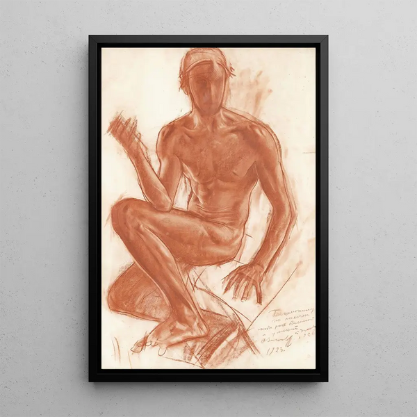 Autorretrato - Alexandre Iacovleff — cuadro enmarcado en la pared