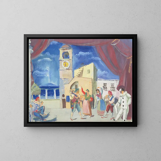 Alexandre Jacovleff - Street musicians and dancers Capri.webp