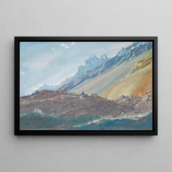 Los contrafuertes de las montañas del Karakorum - Alexandre Iacovleff — cuadro enmarcado en la pared