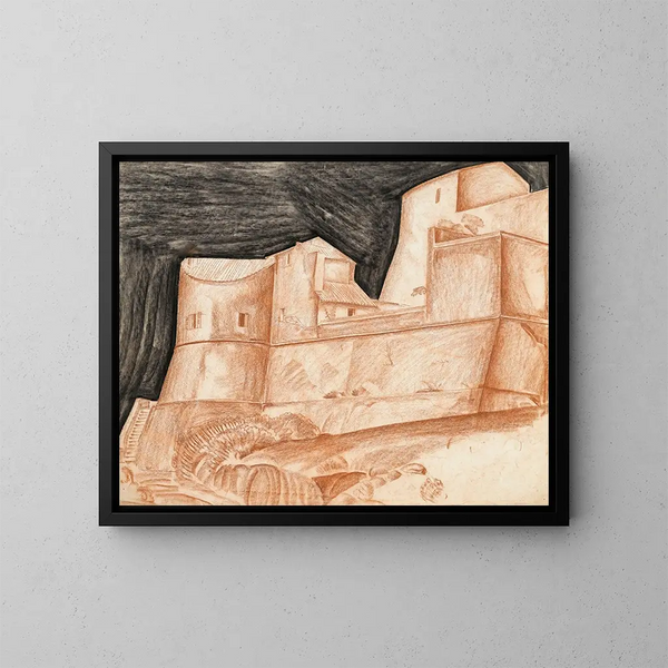 The house at Port-Cros - Alexandre Iacovleff — framed artwork on a wall