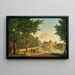 Henri VI y Sully frente al Castillo Real de Fontainebleau - Alexandre Louis Robert Millin du Perreux — cuadro enmarcado en la pared