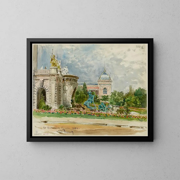 Fuente del Trocadéro - Alexandre Prévost — cuadro enmarcado en la pared