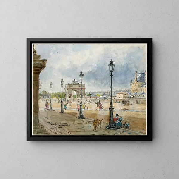 Place du Carrousel - Alexandre Prévost — cuadro enmarcado en la pared