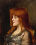 Una joven con cabello castaño-rojizo - Alexei Harlamoff — vista de la obra