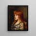 Una joven con cabello castaño-rojizo - Alexei Harlamoff — cuadro enmarcado en la pared