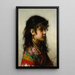 Niña con collar de latón - Alexei Harlamoff — cuadro enmarcado en la pared