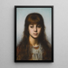 Estudio de una niña - Alexei Harlamoff — cuadro enmarcado en la pared