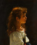 Young girl in profile - Alexei Harlamoff — artwork view