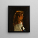 Young girl in profile - Alexei Harlamoff — framed artwork on a wall
