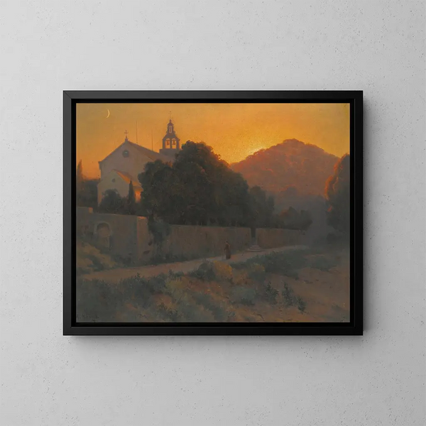 Iglesia en Dubrovnik - Alexei Vasilievich Hanzen — cuadro enmarcado en la pared
